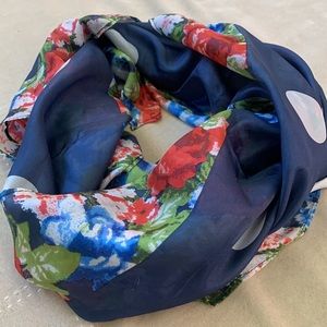 Abercrombie & Fitch polka dots silk scarf